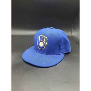 Milwaukee Brewers Hat Cap Fitted 7 1/8 New Era Blue MLB Baseball Men's